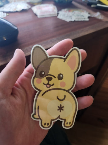 French Bulldog Booty Sticker – Cute Kawaii Frenchie Dog Butt - Sticker - Charm and Char